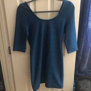 Material Girl blue body con dress